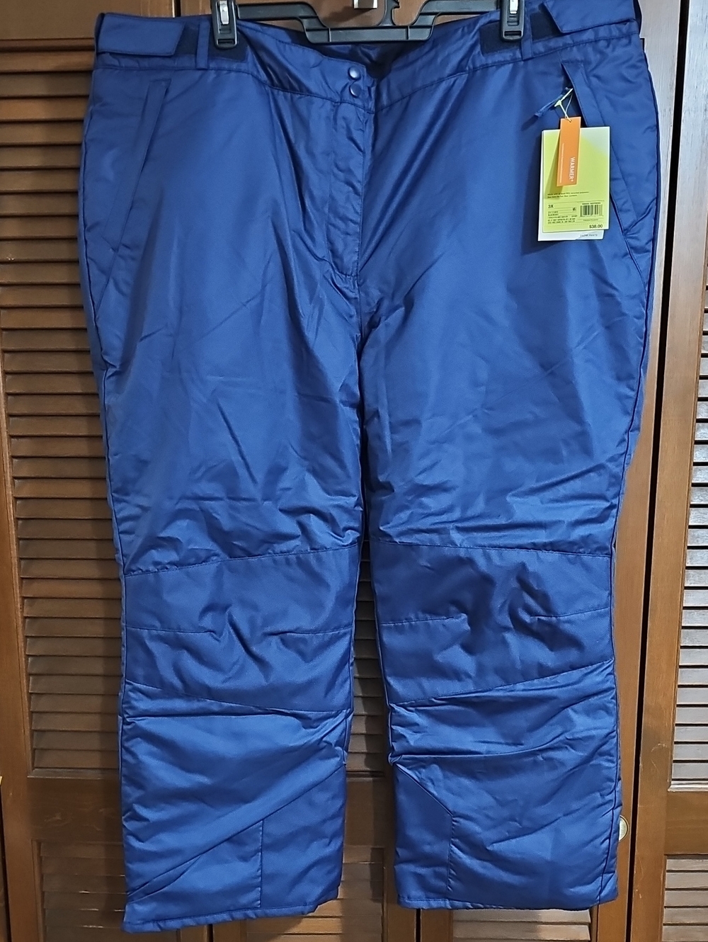 Warm Men's Royal Blue Insulated Snow Pants